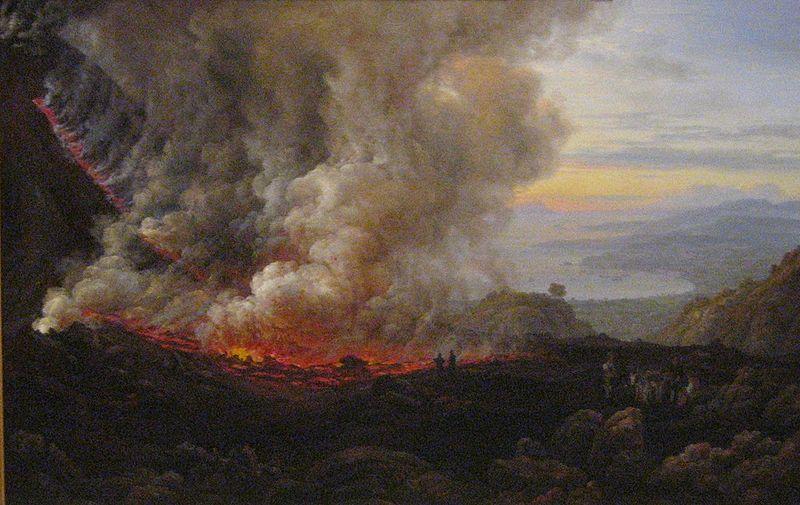 johann christian Claussen Dahl Eruption of Vesuvius Sweden oil painting art